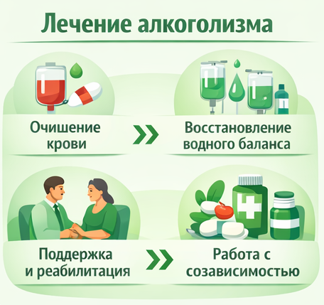 лечение алкоголизма в Боре этапы